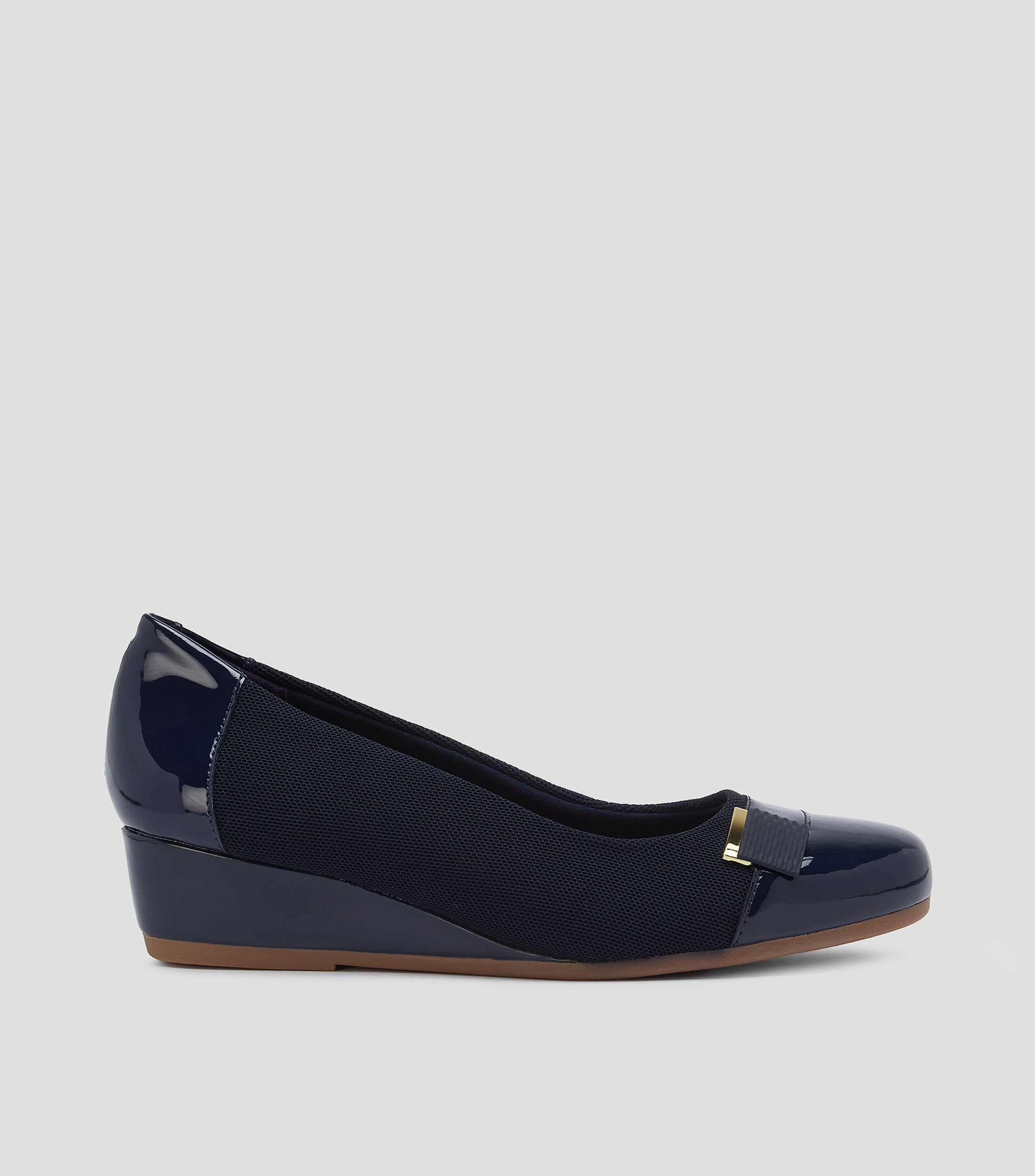 Zapatos Slip On Stephie con tacon bajo de cuna azul marino Mujer